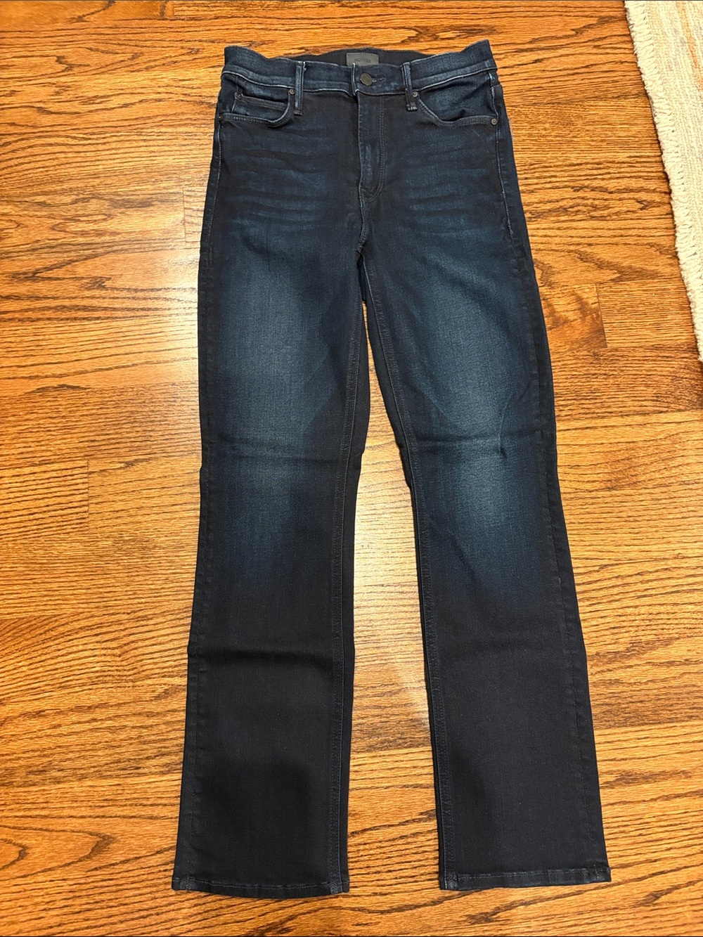 MOTHER Women's Straight Leg Jeans in Dark Blue Wash